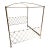 Vintage Hollywood Regency Iron Canopy Bed For Sale