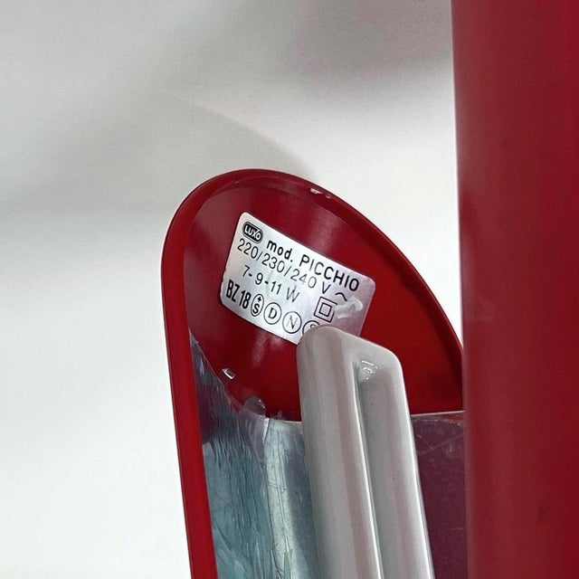 Red Picchio Desk Lamp by Isao Hosoe for Luxo, 1980s For Sale - Image 9 of 12