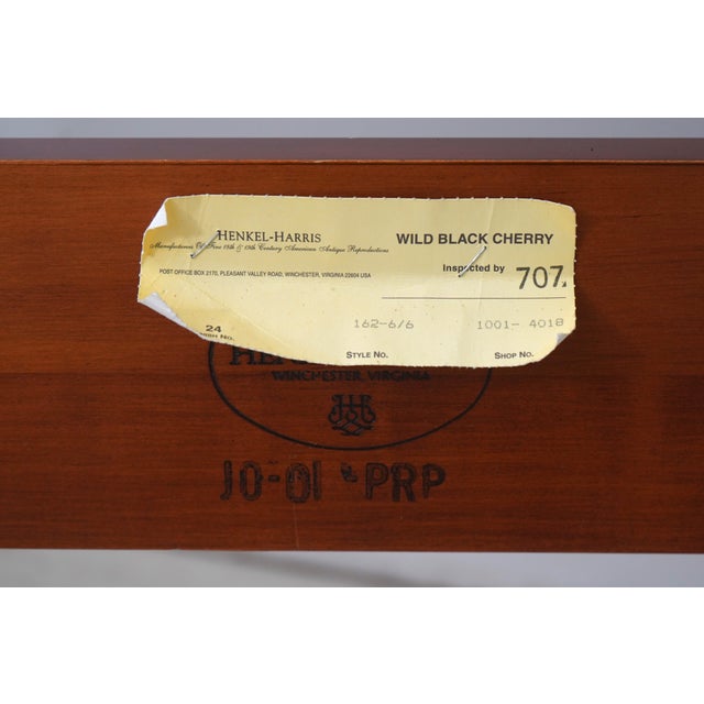 Henkel Harris Model 162 Cherry King Size Poster Bed For Sale - Image 18 of 18