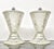 A gorgeous pair of French Art Deco frosted glass table Lamps by the French artist "HANOTS" (signature in the last image)...