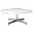 1970s Round White Laminate Aluminum Coffee Table Eames Design For Sale