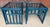 Late 20th Century Exquisite Vintage Coastal Palm Beach Style Rattan Side Tables - Newly Painted Blue - A Pair, in the Style of Gabriella Crespi For Sale - Image 5 of 12
