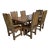 Art Factory Southwestern Hand Crafted Moose Lodge Dining Set - Set of 7 For Sale