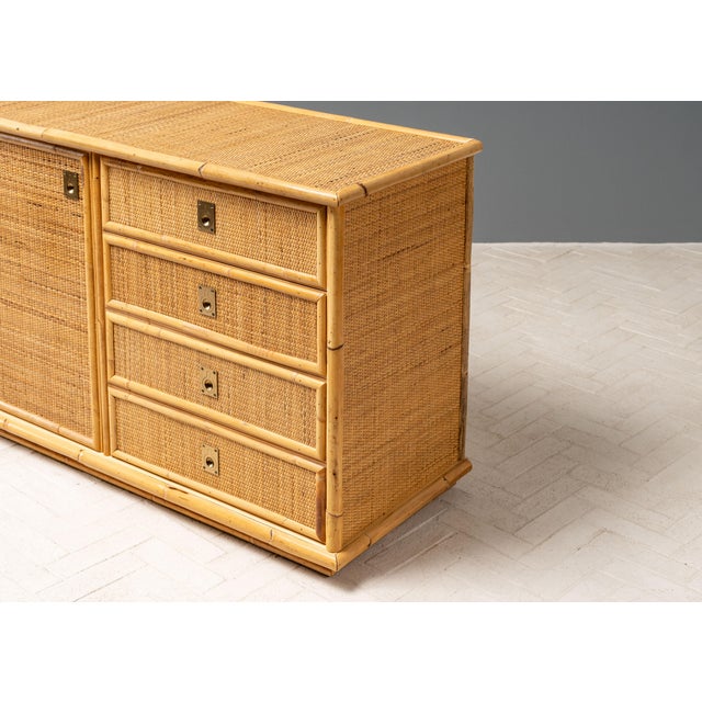 1970s Dal Vera Cane & Bamboo Chest For Sale In Boston - Image 6 of 16