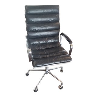 Restoration Hardware Oviedo Leather Desk Chair For Sale