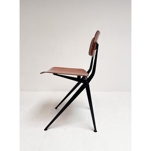 Wood Vintage School Chairs by Ynske Kooistra for Marko Holland, 1960s, Set of 4 For Sale - Image 7 of 15