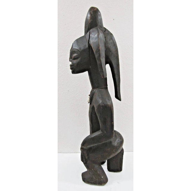 Antique African Mumuye Iagalagana Jagana Seated Figure Sculpture From Nigeria For Sale - Image 4 of 12