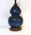 Blue 1960s Midnight Blue Double Gourd Vintage Ceramic Lamp For Sale - Image 8 of 13