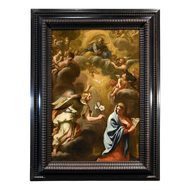 Ferri, Annunciation, 1600s, Oil on Canvas For Sale