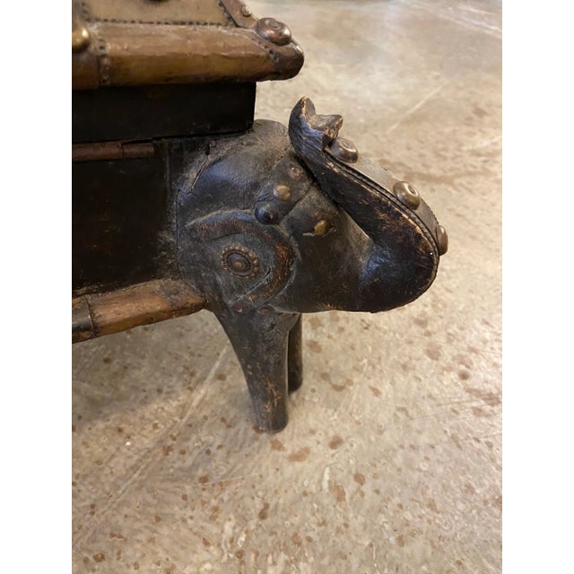 1920s Carved Wood Elephant Box For Sale In Boston - Image 6 of 13