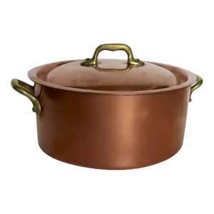 Vintage "Vintage "Bazar Francais" 666 Copper Saucepan Pot and Lid