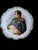 Add a touch of classical French grandeur to your collection with this exquisite vintage miniature porcelain cabinet plate...