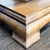 Wood Vintage Oval Marble Top Coffee Table With Double Wood Pedestal Base For Sale - Image 7 of 7