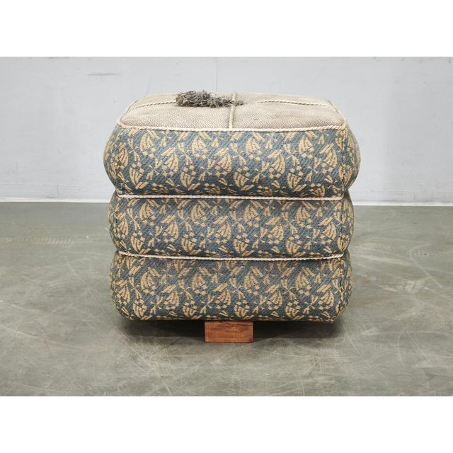 Art Deco Czech Upholstered Walnut Ottoman, 1930s For Sale - Image 3 of 14