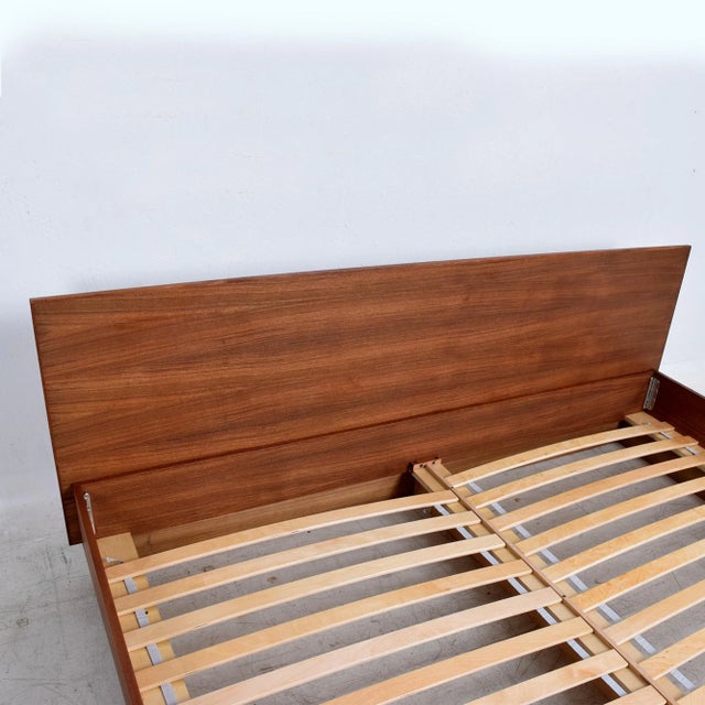 AMBIANIC presents Modern QUEEN Walnut Wood Framed Bed designed by Pablo Romo for AMBIANIC Midcentury inspired. Made in...
