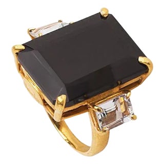 Solene Ring, Black, Size 7 For Sale