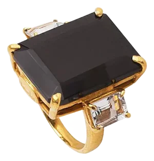 Solene Ring, Black, Size 7