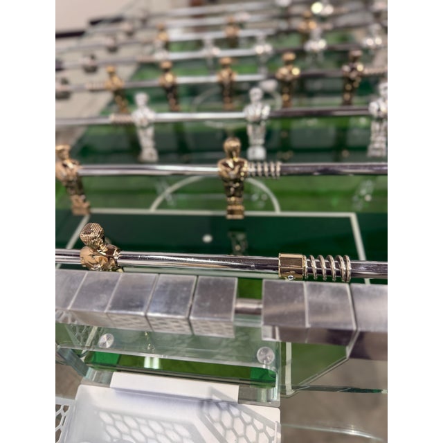 Vintage Lucite & Crystal Glass Foosball Table, Italy, 1970s For Sale - Image 10 of 13