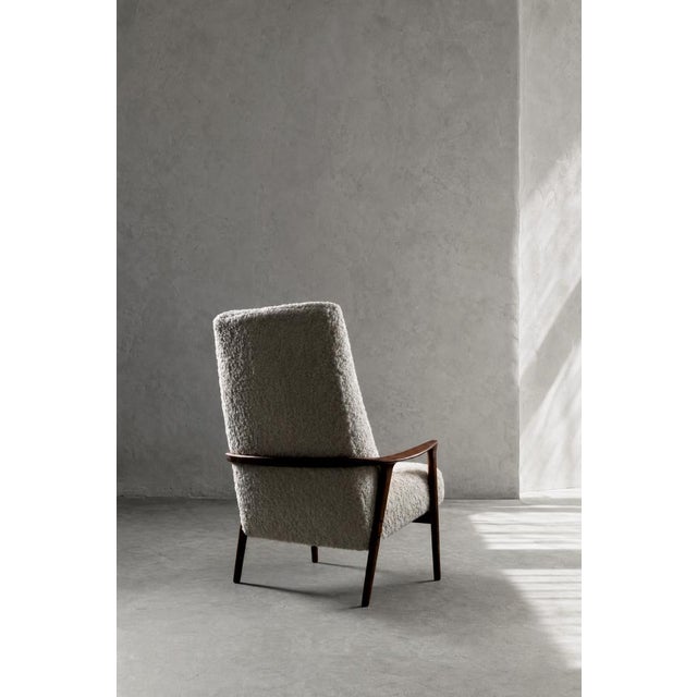 Mid-Century Scandinavian Modern White Teak Armchair from Bröderna Andersson, 1960s For Sale - Image 17 of 18