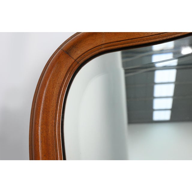 Belgian Louis XV Style Carved Oak Mirror, 1950s For Sale - Image 6 of 11