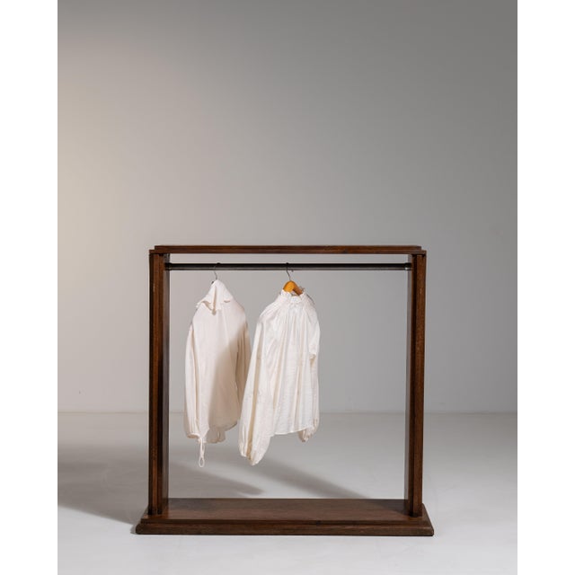 Wood 1920s France Art Deco White Wood Coat Rack For Sale - Image 7 of 15