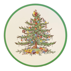 Vintage Spode Christmas Tree Cork Trivet