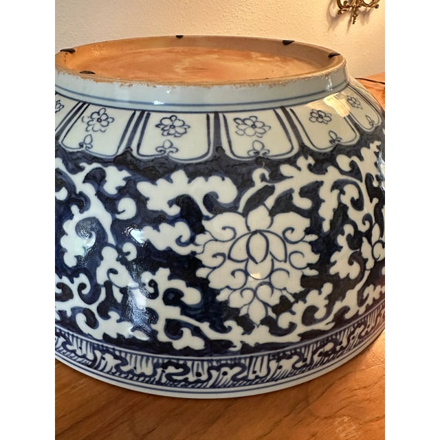 Late 20th Century Extra Large Chinoiserie Bowl For Sale - Image 4 of 6