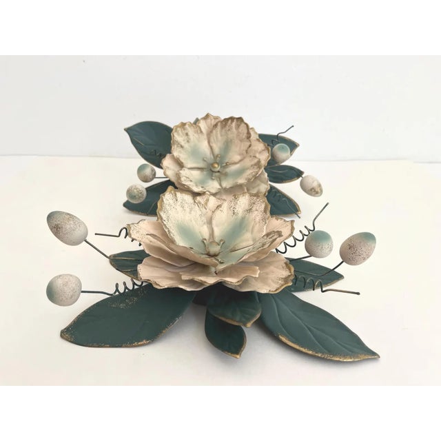 Pair Tole Magnolias For Sale - Image 9 of 12