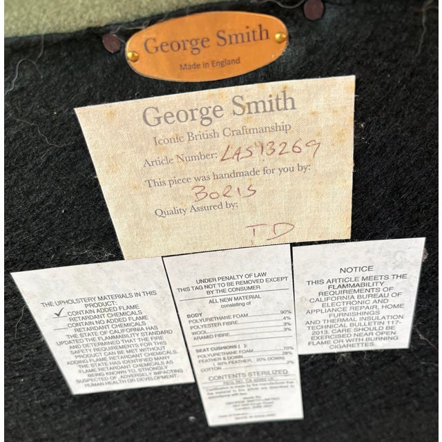 George Smith 3 Seater Sofa / Muffin Collection For Sale - Image 9 of 9