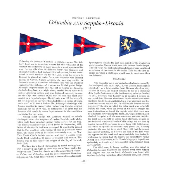 Paper "America's Cup Defenders" 1970 Dunlap, g.d. For Sale - Image 7 of 9