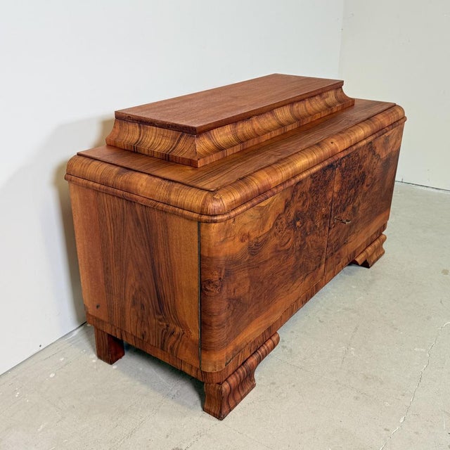 Vintage Art Deco-Style Walnut Sideboard, 1950s For Sale - Image 3 of 13