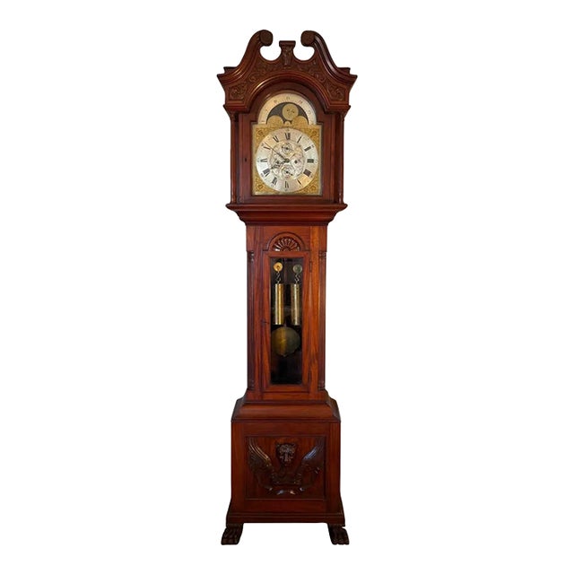 Circa 1900 Harriet Beecher & Calvin Ellis Stowe Family Grandfather Clock For Sale