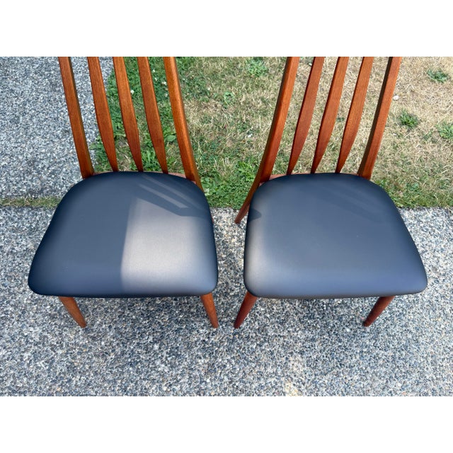 1960s 1960s Danish Modern Eva Chairs in Teak by Niels Koefoed, Set of 2 For Sale - Image 5 of 9