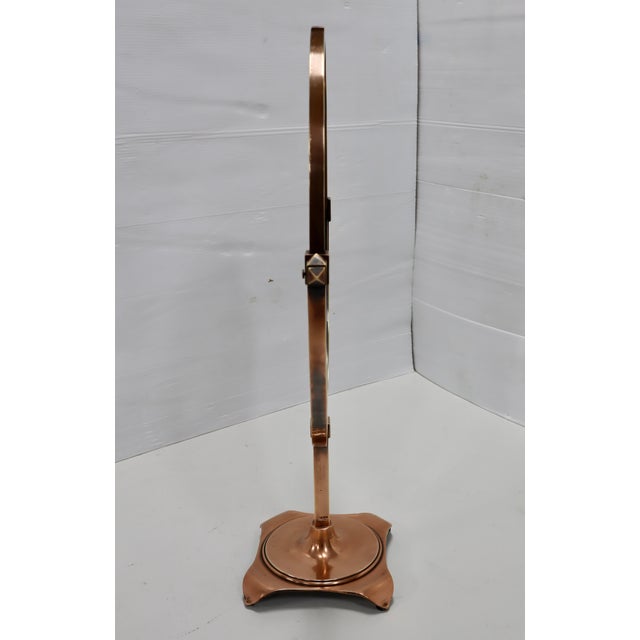 1940's Patinated Copper Large Vanity Mirror By JR Palmenberg's & Sons For Sale - Image 10 of 12