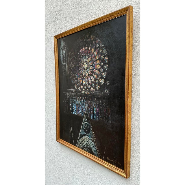 Vintage Strasbourg Cathedral Oil Painting, 1960, Oil Painting, Framed For Sale - Image 7 of 8