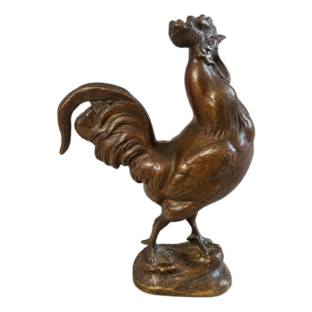 19th Century Bronze Gallic Rooster Figurine For Sale