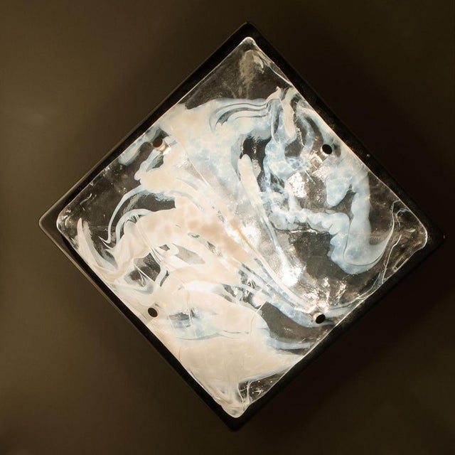 Marbled Glass Wall Light Fixtures from Hillebrand, 1960s For Sale - Image 3 of 12