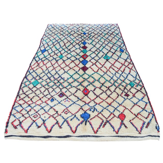 Mid 20th Century Vintage Moroccan Rug - 8'3'' X 4'8'' For Sale - Image 4 of 10