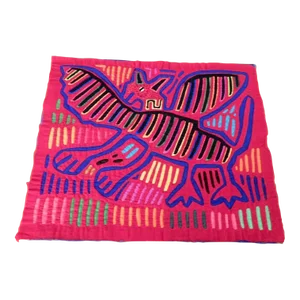 1970s Mola Textile Quilted Art of Panama Kuna Guna Indians Flying Mythical Creature