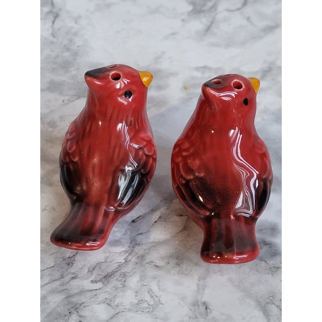 Contemporary 1990s Cardinal Bird Salt & Pepper Shakers - A Pair For Sale - Image 3 of 9