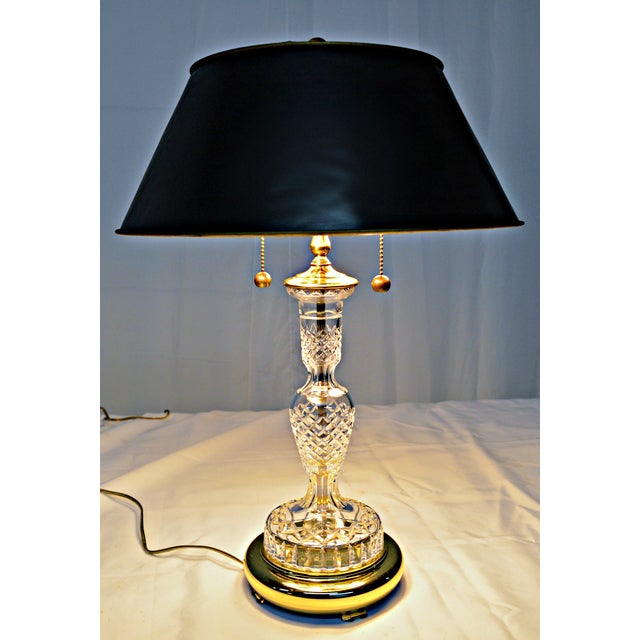 CutCrystal & GoldTone Metal Base Table Lamp Chairish
