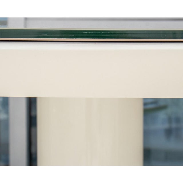 Modern White Lacquer Acrylic Top Dining Table Chairish