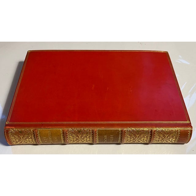 English Fine Red Leather Binding - Lady Windermere's Fan - A Play About a Good Woman by Oscar Wilde, London 1908 For Sale - Image 3 of 12