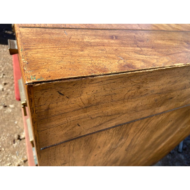 Drexel Vintage Mid Century Modern Drexel Campaign Desk For Sale - Image 4 of 12