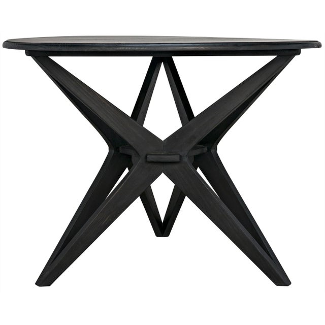 Noir NOIR Victor Dining Table, Charcoal Black For Sale - Image 4 of 6