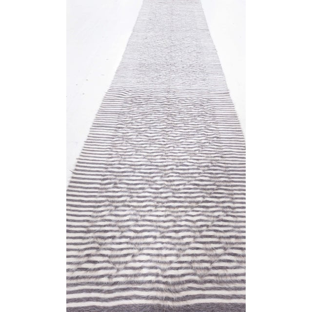 Modern Modern Goat Hair Runner with Subtle Geometric Texture by Doris Leslie Blau For Sale - Image 3 of 7