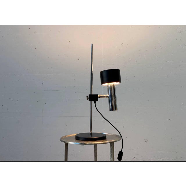 Black Industrial-Style Table Lamp with Spotlight, 1970s For Sale - Image 8 of 16