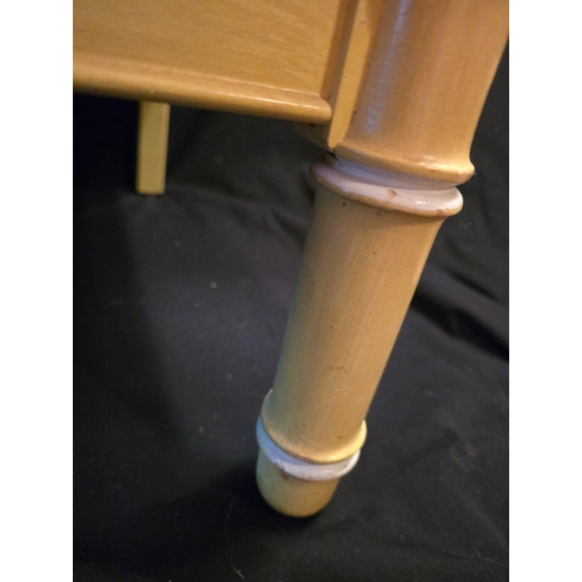 1970s Thomasville Allegro Yellow Faux Bamboo Cabinet, Attributed For Sale - Image 13 of 14