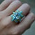 Kai Blue Topaz Turquoise Aquamarine Cocktail Ring in 14k Gold Ring, size 4 For Sale In Los Angeles - Image 6 of 12