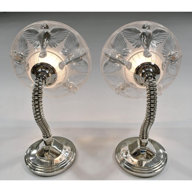 Art Deco Pair of French Art Deco Wall Sconces by Boris Lacroix 1930s France - Two Pair Available For Sale - Image 3 of 16